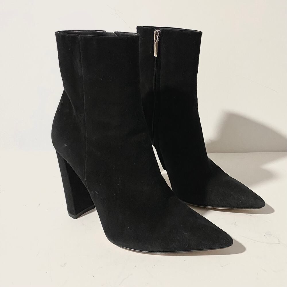 Gianvito Rossi Piper 85 Black Suede Heeled Ankle Boots Heels sz 39.5 Lyell - Picture 2 of 12